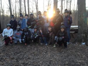 My friends and I after 5 hours of paintball fun!
