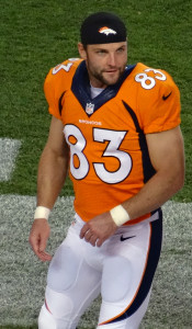 Wes Welker left New England last season for more money from the Broncos. The Patriots go to Denver Sunday, to face off against the Broncos in a heated battle for the AFC title. Photo obtained via (Creative Commons)