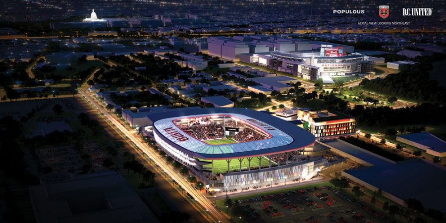 The stadium will be located just a few blocks away from Nationals Park (Courtesy of D.C. United)