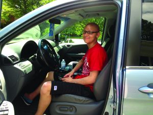 Despite his cancer, Katson learns how to drive.