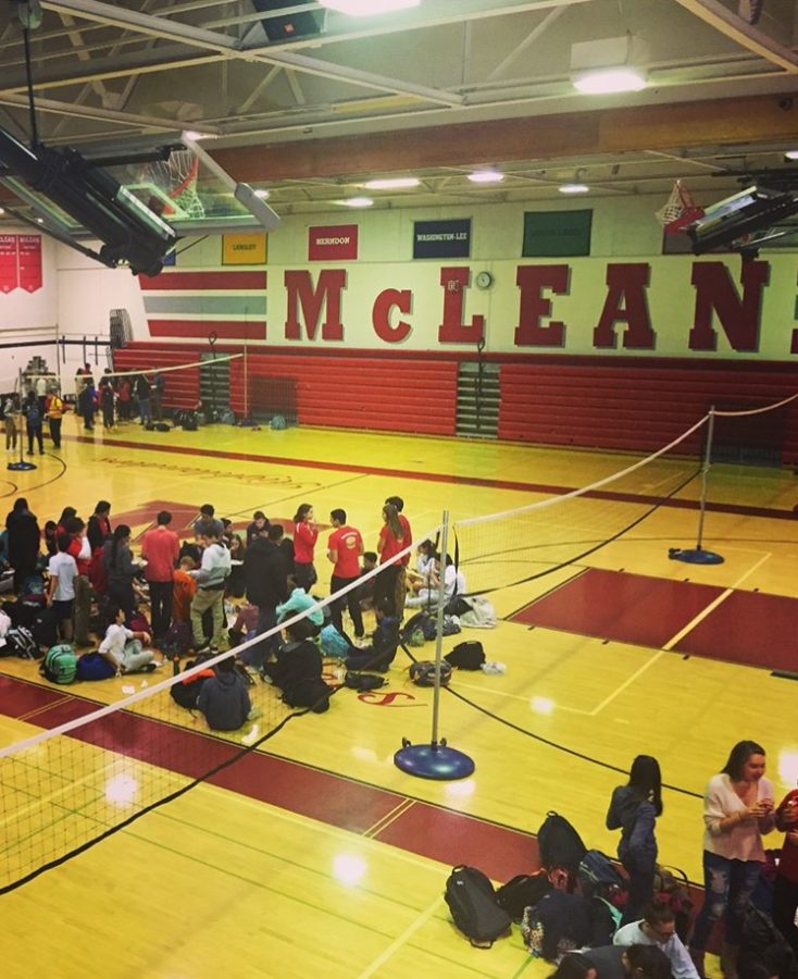 A number of McLeans Big Mac groups celebrate their last day of Connect Groups in the lower gym on Dec. 11th, 2017.