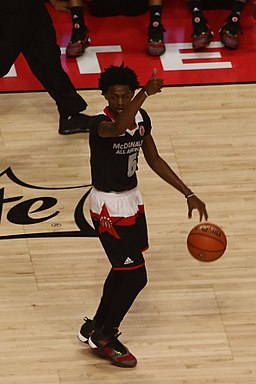 Kings point guard Deaaron Fox dribbling during the 2016 McDonalds All American game.




















