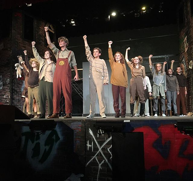 The rebel hoard lead by Bobby Strong, who is played by Junior Casey Prestidge. Picture courtesy of TheaterMcLeans instagram. 