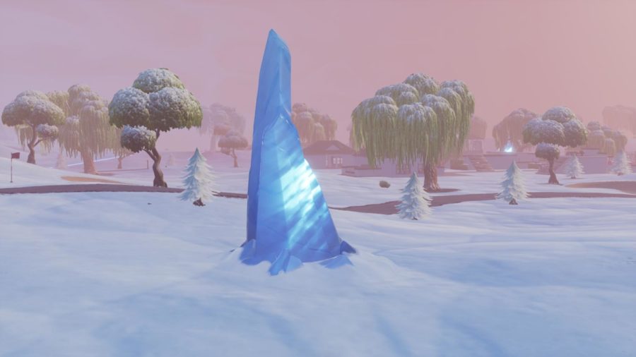 An in game look at Fortnites new winter landscape