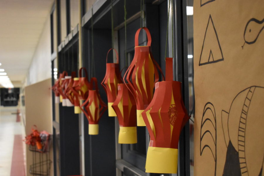 International Club decorates hallways with colorful paper lanterns