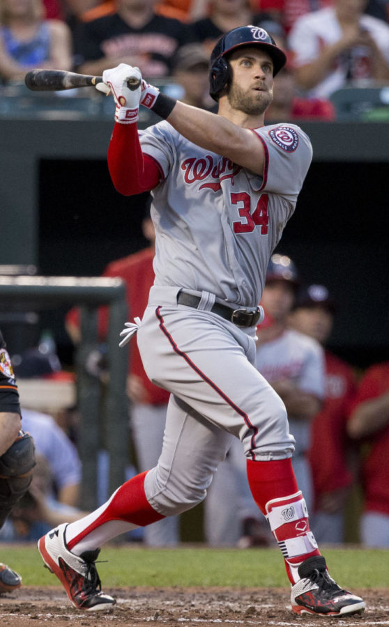 Bryce Harper spent his first 7 seasons on the Washington Nationals. Following the 2018 season, Harper signed with the Philadelphia Phillies.