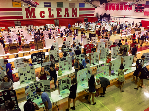 Last year’s seniors present their internship displays in early June before graduation. This event allows students to learn about the internship programs they can participate in and what majors or careers they may be interested in pursuing in the future. (Photo courtesy of Laura Venos)