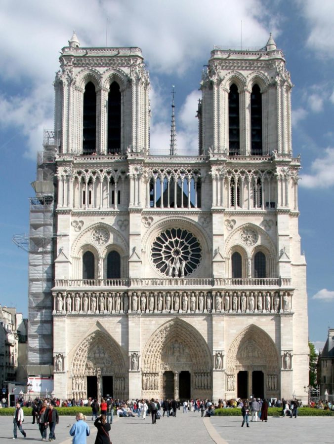 The historic Notre Dame Cathedral caught fire Monday (photo obtained via google images under a Creative Commons license)