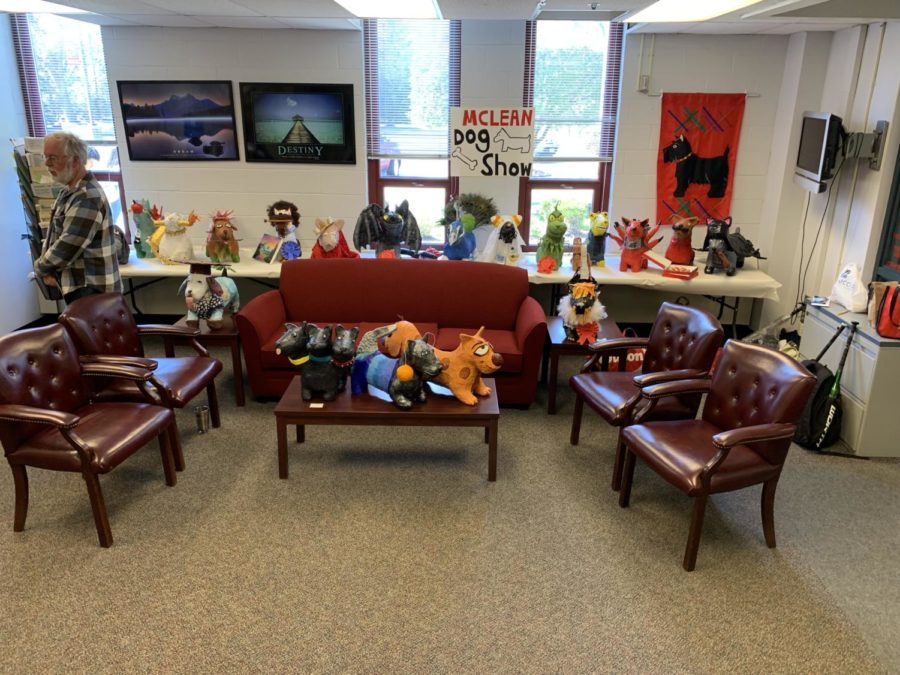 Dog show- Ceramics students created crazy dogs pieces to display for everyone to enjoy in the front office.