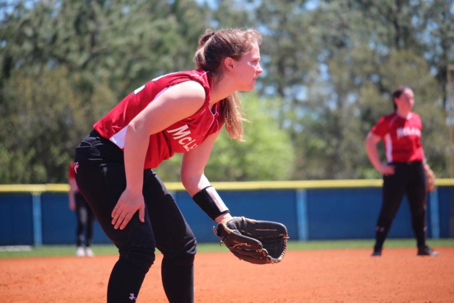 Senior Bailey Johnson plays at the Grand Strand Softball Classic on April 15. This was Johnsons last year attending the tournament, as well as the other seniors on the team. (photo courtesy of Bailey Johnson)