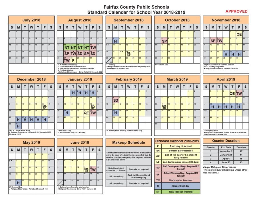 As+displayed+by+this+calendar%2C+the+2018-2019+school+year+has+an+extremely+late+spring+break.