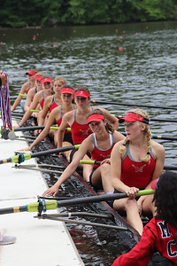 1V girls accept their 2nd place medals.