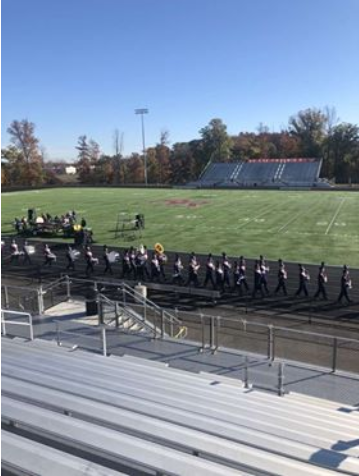Mclean Band rehearses together before competing. 
(Photo taken by Nandini Shine)
