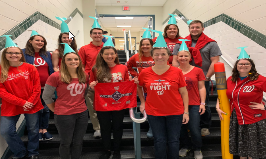 The math department dressed up as the Nats.