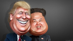 Kim and Trump takes away the hate in a lovely portrait. With Improvements in their relationship, are the countries becoming friends.  