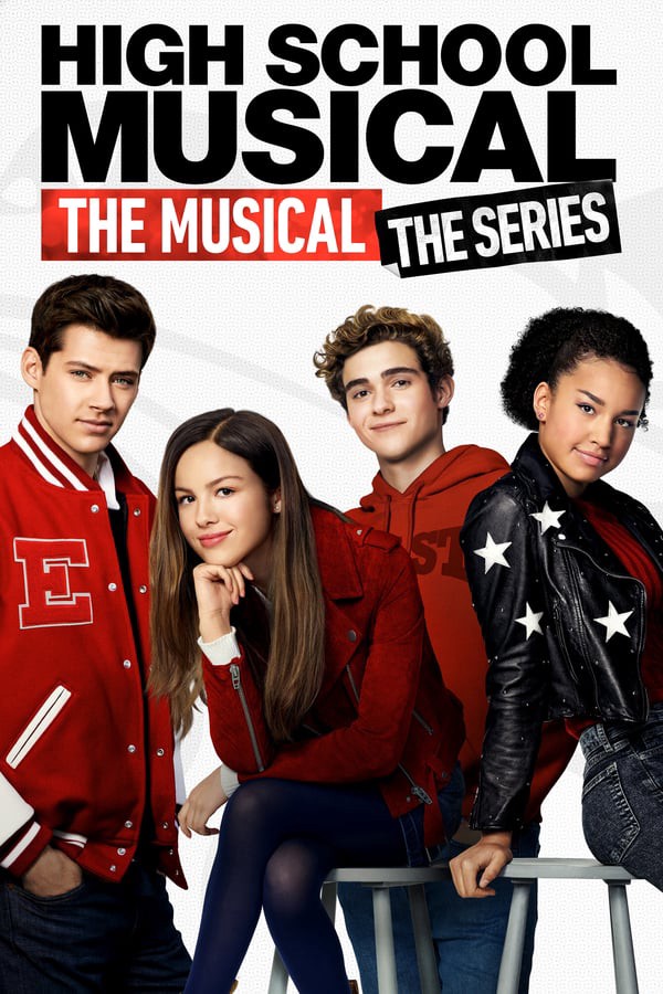 The cover of High School Musical; the Musical; the Series showcases Matt Cornett, Olivia Rodrigo, Joshua Bassett, and Sofia Wylie. (Photo from medium.com)