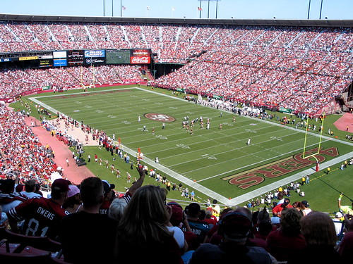 Levis stadium on a warm fall day where the 49ers play