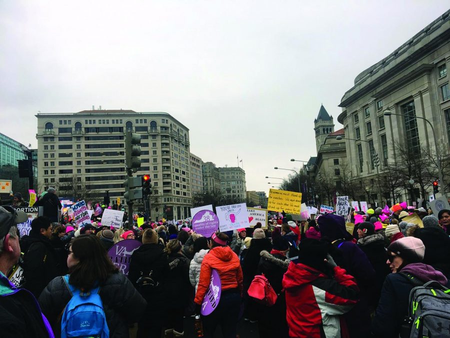 The+Women%E2%80%99s+March+returns+to+D.C.+for+the+fourth+year+in+a+row%2C+bringing+feminists+into+the+streets.+This+protest%2C+specifically+aimed+at+the+Trump+Administration%2C+occured+on+Sat.+Jan.+18.+