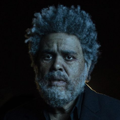 In typical Weeknd fashion, Abel Tesfaye dresses up and embodies a certain character in order to promote his album. For his previous album After Hours, he dressed up in a red suit and a heavily bandaged face. Now, he swaps the gore prosthetics for an aged version of himself, complete with wrinkles and grey facial hair.