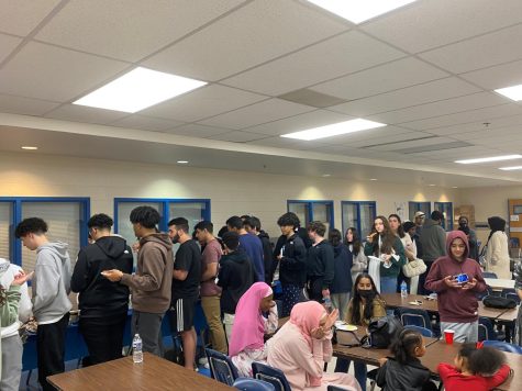 Students broke their fast a speech by school board member-at-large Abrar Omeish spoke to students. Over 100 people attended.