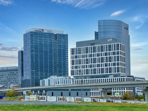 Tysons Capital One Tower and the Watermark Hotel, some of the most prominent buildings of the Tysons skyline