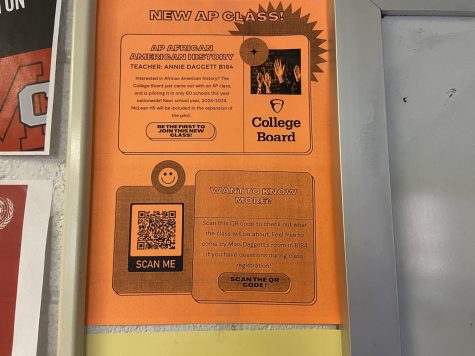 Fliers of the new AP African American studies course can be found around classrooms in McLean.