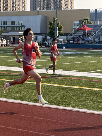 Liam Riley, the first leg of the relay, gave the McLean team a lead on their competition. Riley qualified individually for states in the open 800 as well as the relay.