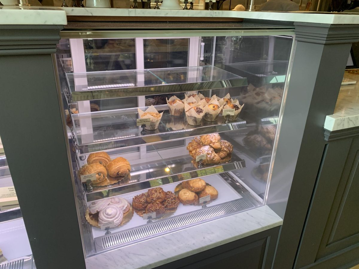 Godfreys bakery and cafe offer a variety of baked goods, as pictured in the display. Its pastries are perfect for anyone with a sweet tooth.
