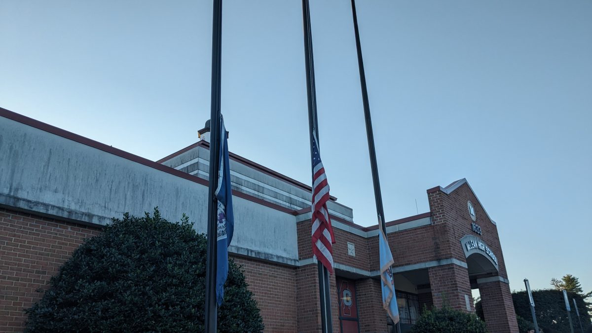 The flags outside McLean flew at half-staff until October 14th per Governor Youngkin’s order.