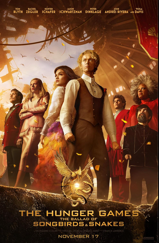 The wide release poster of The Hunger Games: The Ballad of Songbirds and Snakes features its all-star cast and is set to premiere November 17th.