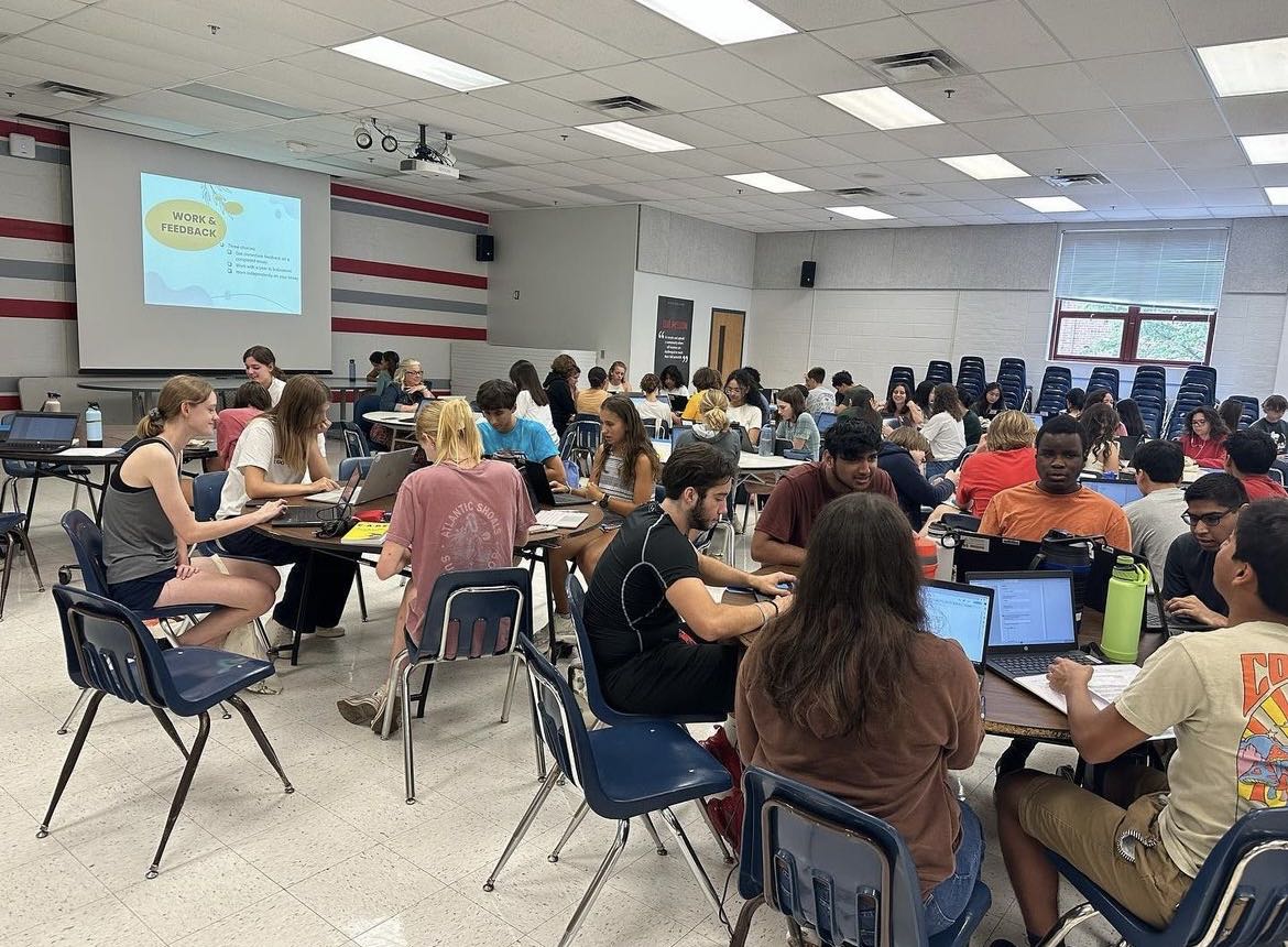 Students receive helpful information and feedback from college representatives and members of McLeans student services team during the 2023 college application workshop.