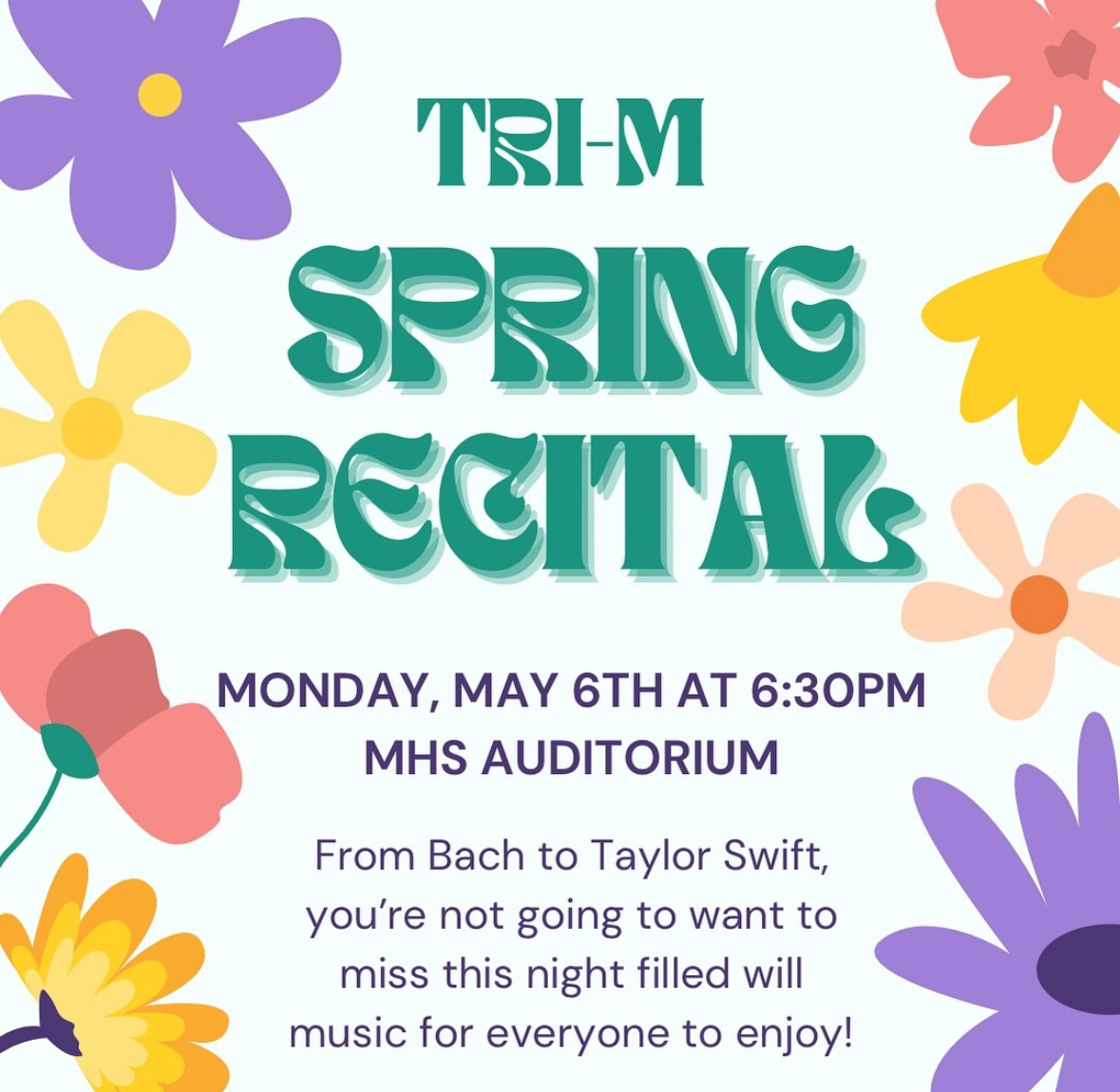 Tri-M+Music+Honor+Society+held+their+last+recital+of+the+year+at+6%3A30+pm+on+May+6.