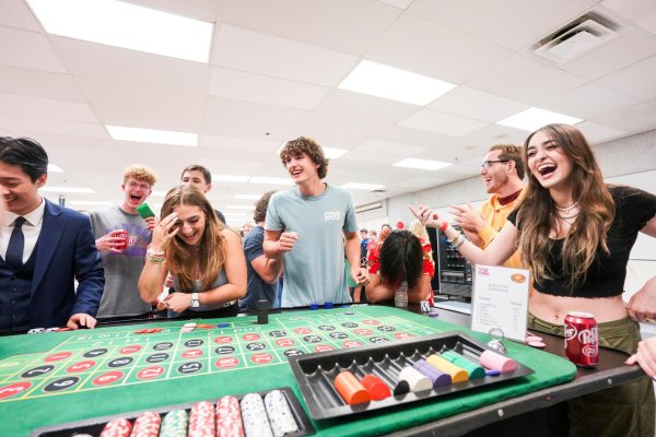 Seniors of the Class of 2023 play poker at last years All Night Graduation Party. This years graduation party, scheduled for June 4, will feature similar activities.
