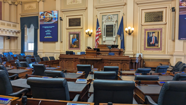 The floor of the Virginia House of Delegates. The House, along with the Senate, reconvened on April 17 to review the governors amendments and vetoes.