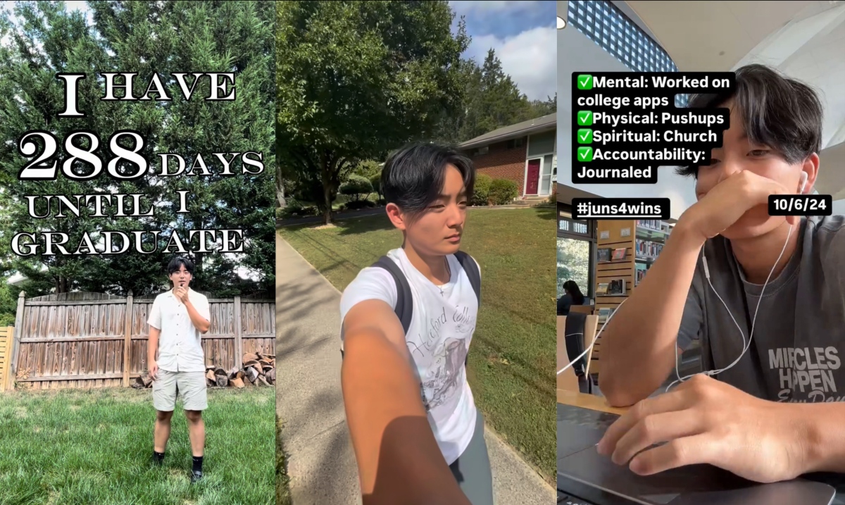 Photos from senior Michael Chung's videos. Chung plans to continue posting videos after he graduates high school.