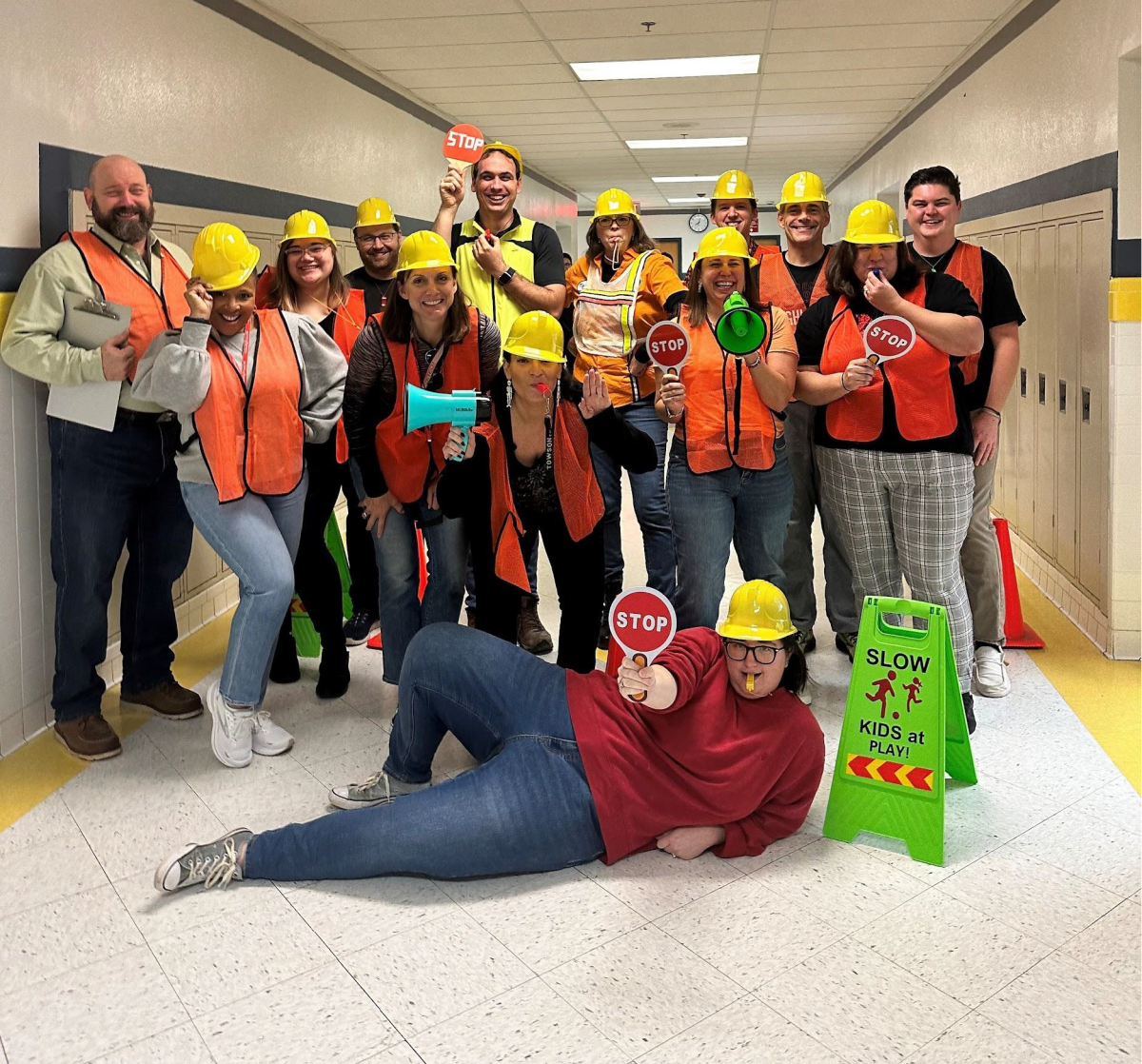 On Halloween, the science department dressed up as construction workers. Other departments also participated in the tradition, with teachers dressing up in various themes ranging from the Olympics to Nintendo.