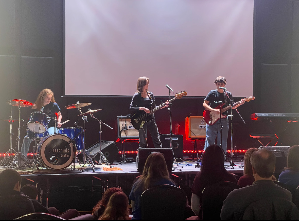 The band begins to wrap up their set, finishing the performance with a song titled Kilby Girl by The Backseat Lovers.