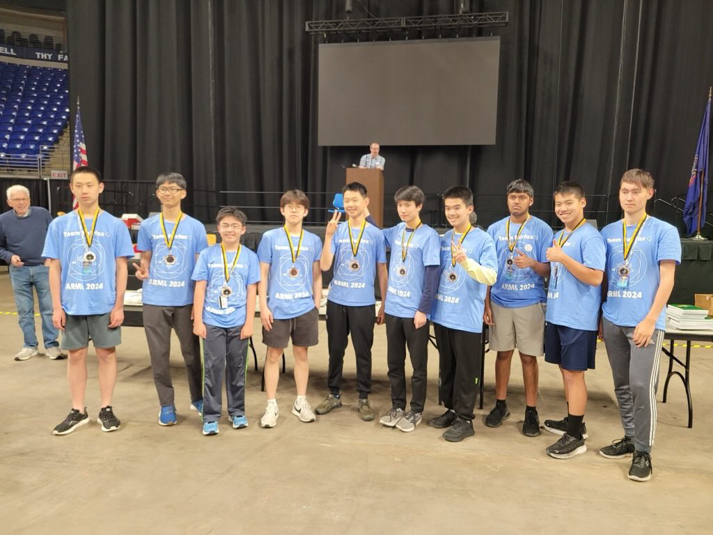 McLean Highlander Math League members and students from other Northern Virginia schools win fifth place at ARML Nationals in 2024. The Pennsylvania State University will host ARML 2025 on May 31.


with their fifth place