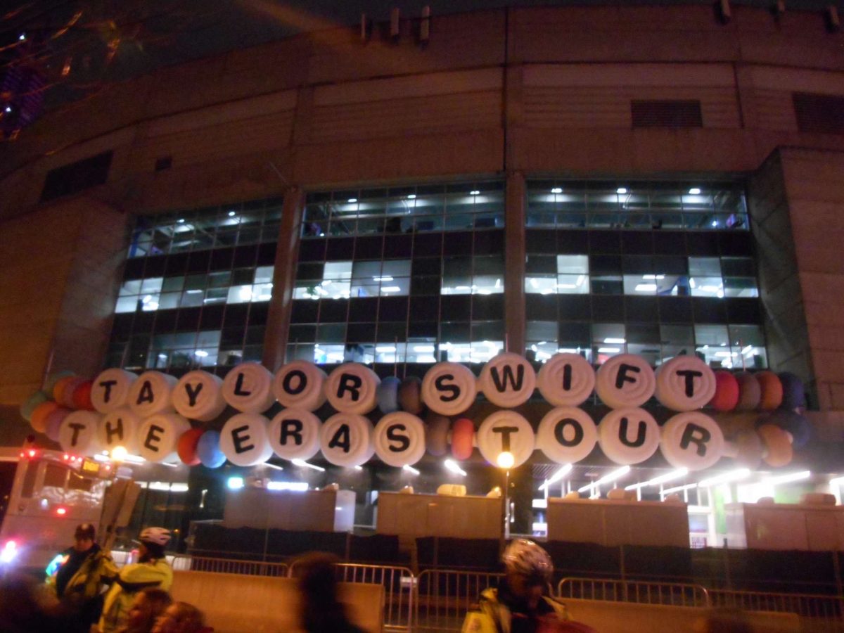 The entrance to The Eras Tour in November 2024 ironically resembles a friendship bracelet, the item resulting in the couple meeting.