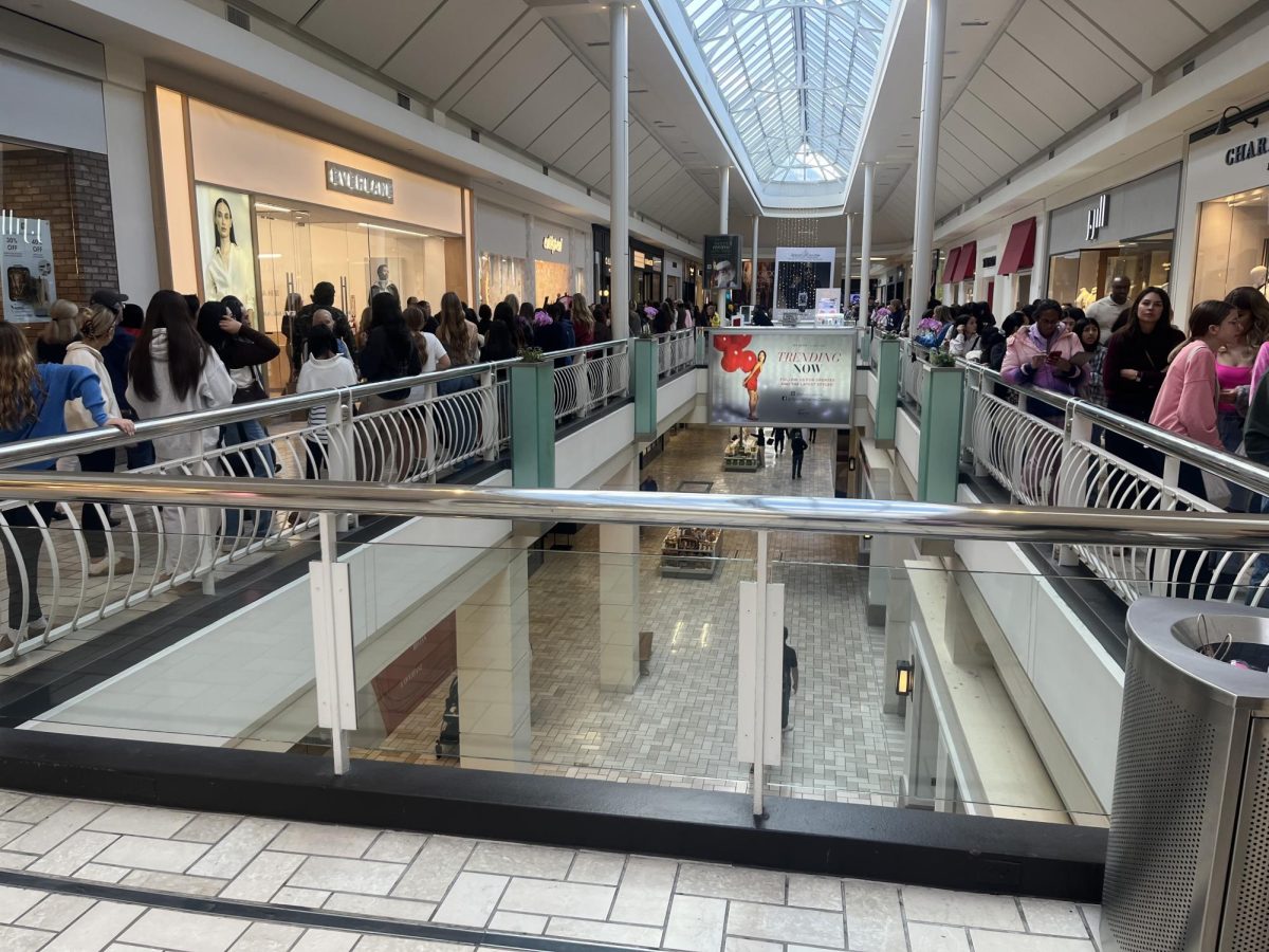 Tysons Corner Center gathers huge lines during the holiday season, with customers eager to shop.
