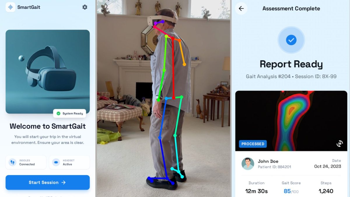Junior Jony Li's app, SmartGait, assesses gait (walking pattern) using a VR headset and smart insoles. Li hopes that SmartGait will prevent falls and consequent injuries that are often a result of mobility issues.
