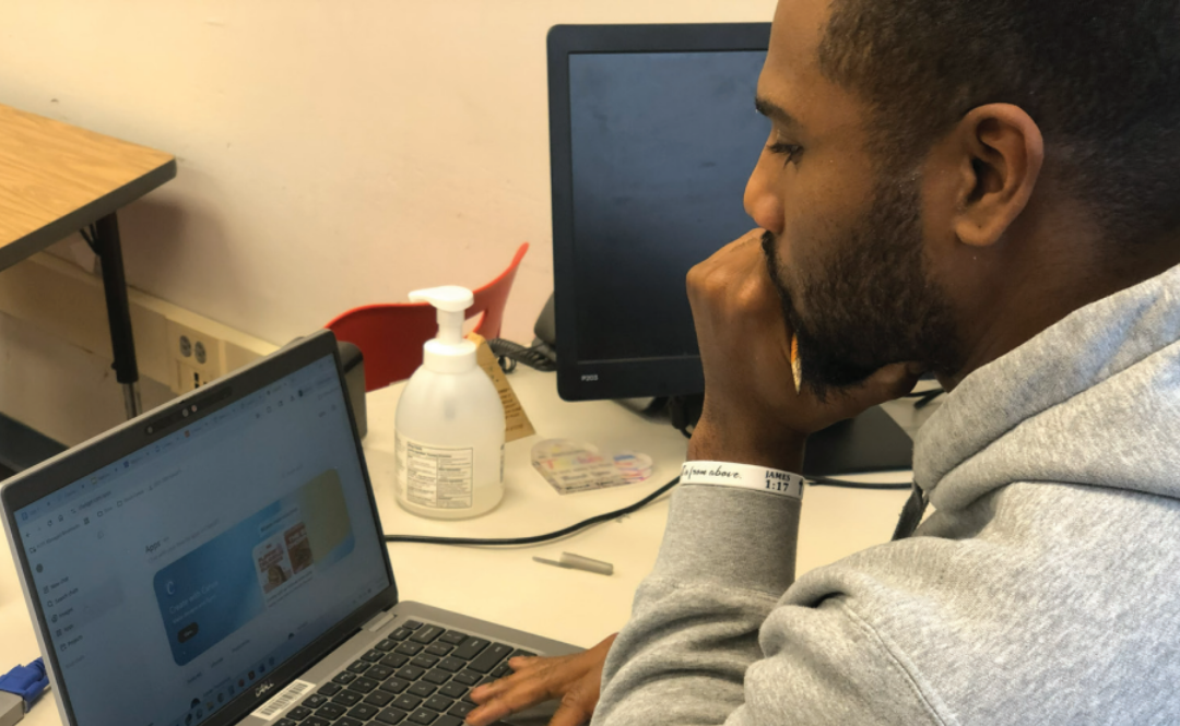 Learning disabilities teacher Ky Parrott uses ChatGPT to assist him in designing lesson materials. 