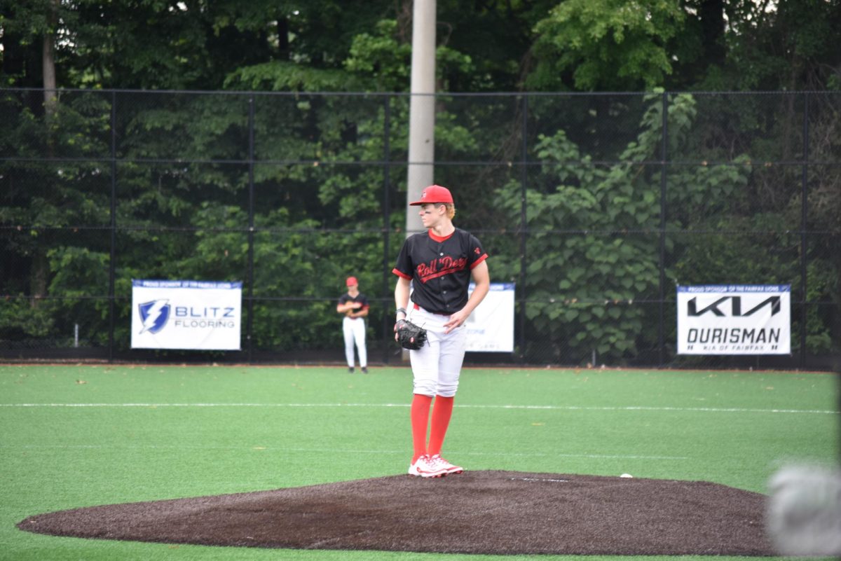 Senior JW Riggins looks to cutoff a runner at Third base.  Riggins came in to relieve starting pitcher, Sophmore, Alex Inget in the 6th inning.